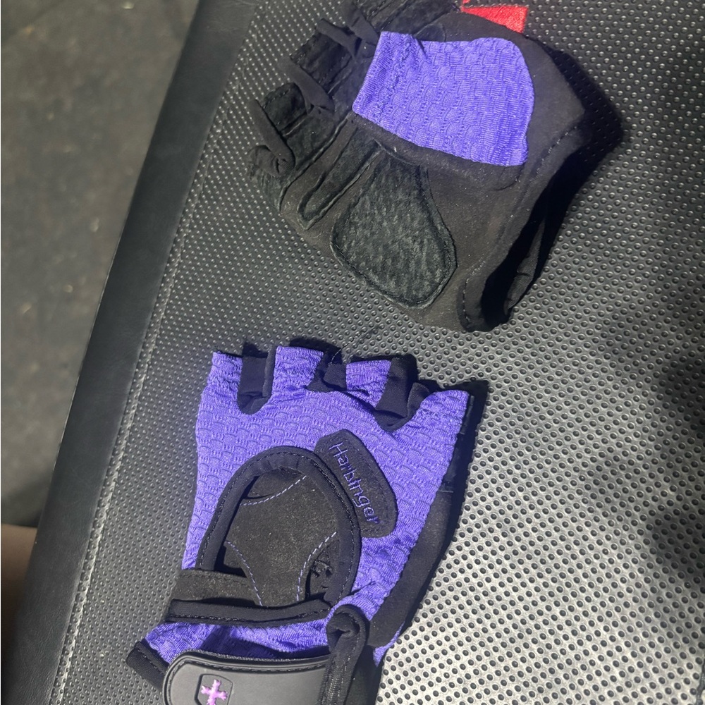Harbinger Women's Purple and Black Workout Gloves size M